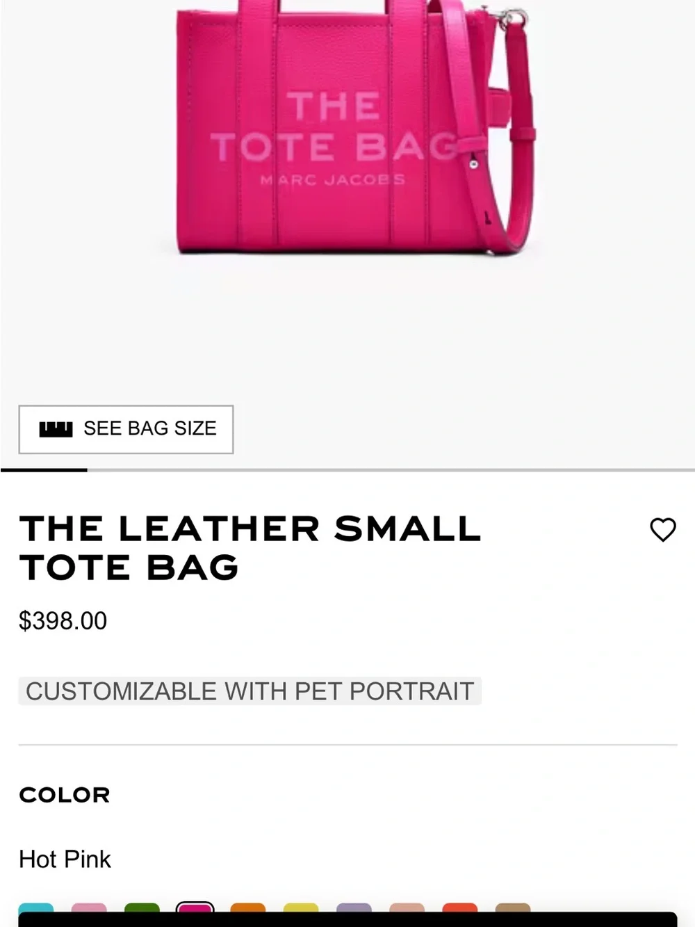 Marc Jacob's the tote bag
